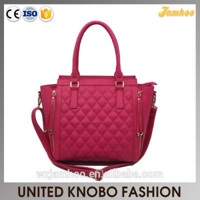 Wholesale branded ladies handbag high quality PU leather handbag