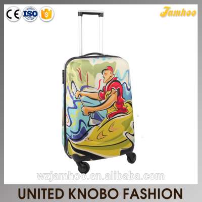 EVA fabric carry on luggage trolley soft case printing luggage