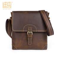 Top quality business casual travel shoulder crossbody leather cow hides bag for men